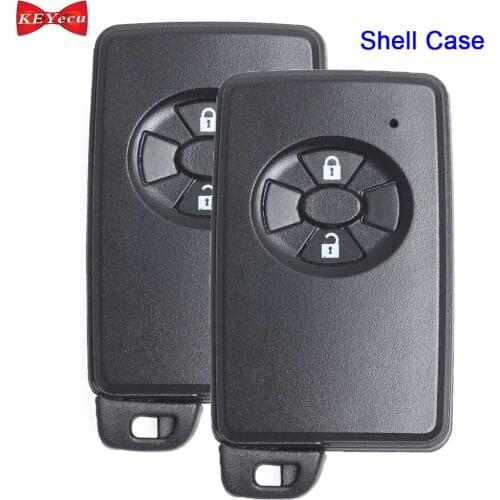 KEYECU 2pcs for Toyota Avalon Camry Highlander Crown Corolla Yaris Remote Car Key Shell 2Btn HYQ14AAF