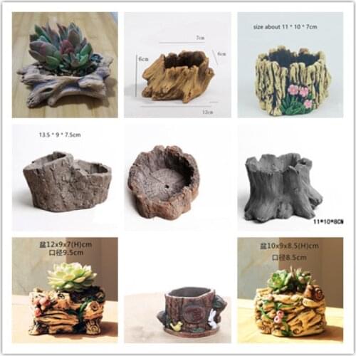 Creative Tree Root Cement Planter Silicone Mold 3D Concrete Flower Pot Molds Handmade Clay Mould