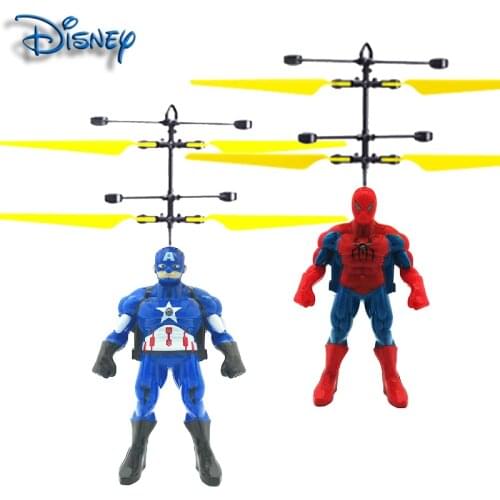 16cm Marvel Avengers suspension sensor doll Spiderman Batman Superman Hulk suspension sensor flying doll toy childrens gift