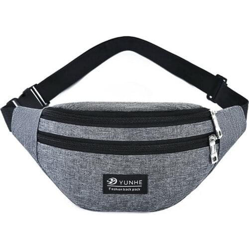 Fashion Oxford cloth waist bag Mens and womens universal sports travel outdoor solid color chest bag heuptas