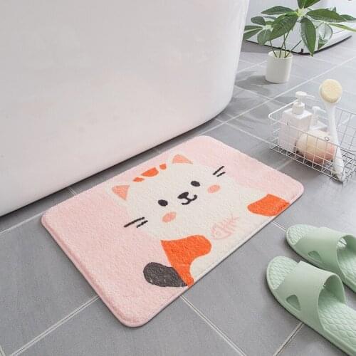 Cartoon Cake Velvet Lambskin Mat Bathroom Absorbent Non-Slip Mat Bedroom Carpet Door Cashmere Mat Door Mat DDD06