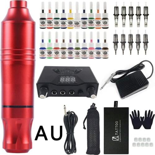 20-color Motor Pen Beginner Tattoo Machine Set Motorized Pen Power Supply Semi-permanent Tattoo Secant Fog Machine