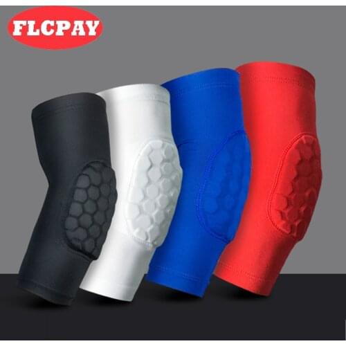 1 PCS Elastic Breathable Gym Sports Elbow Protectors Crashproof Honeycomb Basketball Volleyball Elbow Pads Support Guards Pads