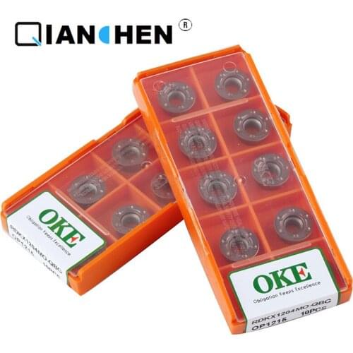 OKE 10pcs/lot High Precision High Performance High Strength CNC RDKX1204MO-QBG OP1215 Industry Carbide Inserts Hard Alloy