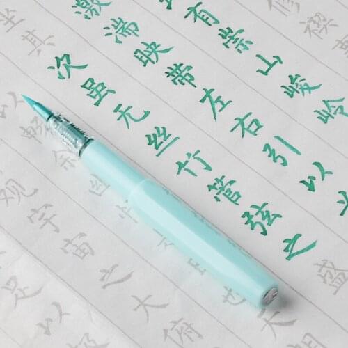 Brush Pen Small Regular Script Pocket Fountain Pens for Calligraphy Painting Outlining School Office Supplies