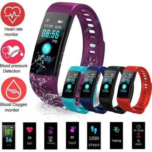 Smart Bracelet Sports Fitness Activity Heart Rate Tracker Blood Pressure Wristband IP67 Waterproof Band for IOS Android