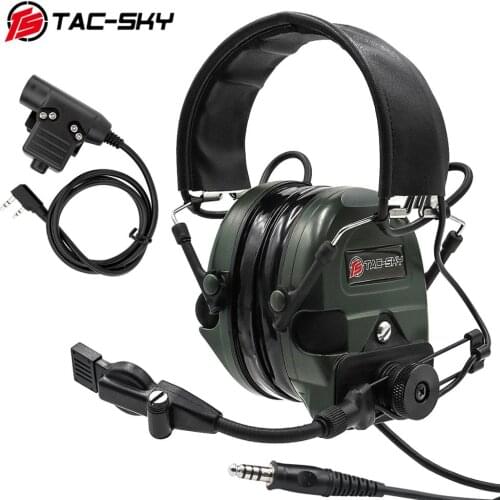 TAC-SKY tactical TCI LIBERATOR headset silicone ear muffs noise reduction pickup military tactical headset TCI headset+u94 ptt