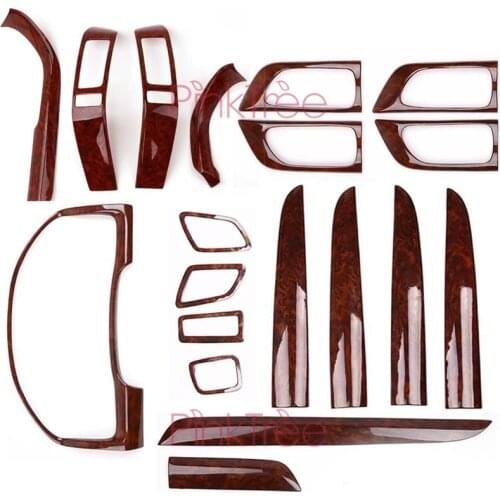 Interior Wooden Color Moulding Trim Panel Cover Car Styling 2003-2009 For Toyota Land Cruiser 120 Prado FJ120 Accessories