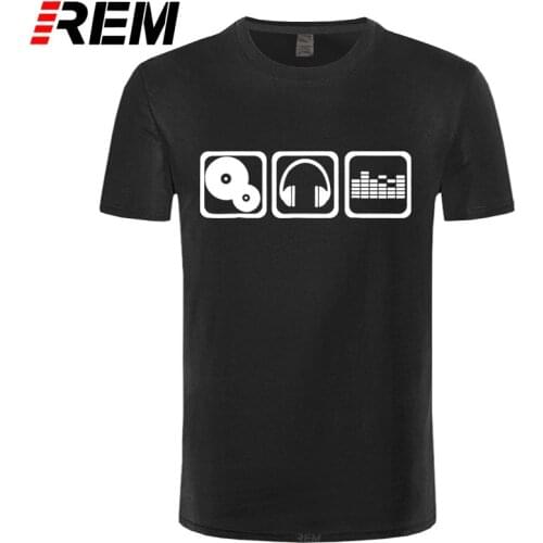Funny Cool DJ Music T Shirt Men Cotton Short Sleeve T-shirt Tshirt Camiseta Brand Clothing