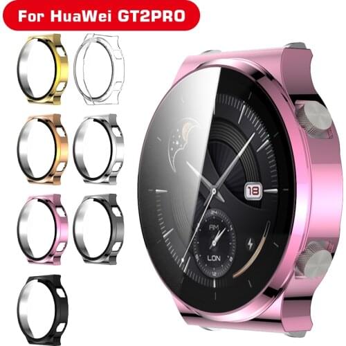 TPU Protection Case For Huawei Watch GT 2 Pro Cover Full Coverage Screen Protector Shell Plating GT2 case Smartwatch Accessories