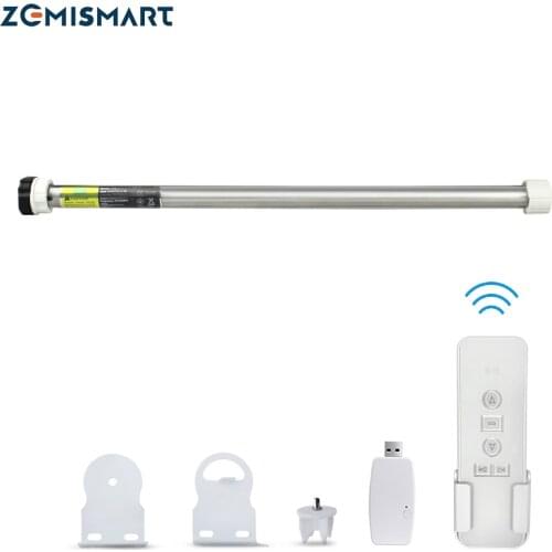 Zemismart Smart Electric Tubular Motor Rechargable Blind Motor for 28mm Tube with WiFi Zigbee USB Dongle Tuya Alexa Google Home
