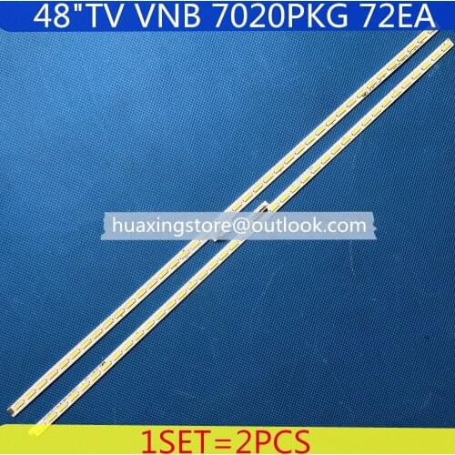 1set=2pcs 606mm LED Backlight strip 72 Lamp For LGlnnotek 48"TV VNB 7020PKG 72EA REV0.2 VESTEL VES480UNVS-M01 VES480UNVS-3D-M01