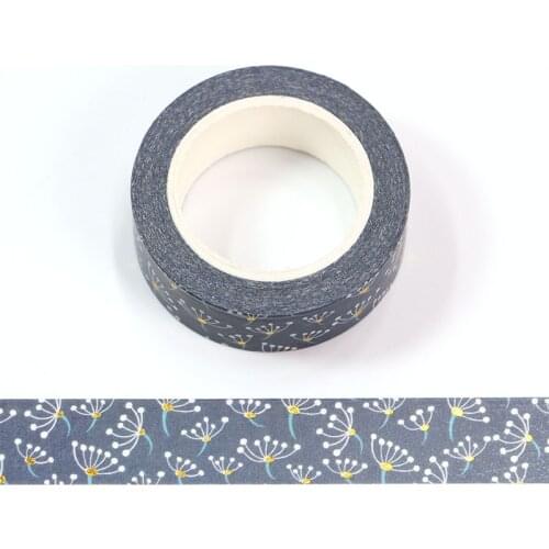 1PC 15mm*10M Happy Easters Day Foil Dandelion Decorative Washi Tape Scrapbooking Masking Tape Stationery office supplies