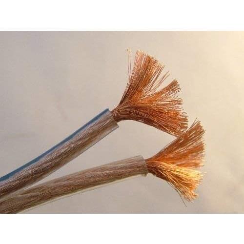 2.5mm2 10mm2 16mm2 25mm2 transparent copper braided wire copper stranded copper braided wire audio cable 1 meter for sale