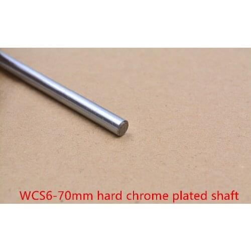 3D printer rod shaft WCS 6mm linear shaft length 70mm chrome plated linear guide rail round rod shaft 1pcs