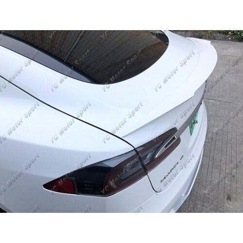 Car Accessories FRP Fiber Glass Rear Spoiler Fit For 2016-2018 Model S YC DESIGN Type III Style Trunk Spoiler Wing
