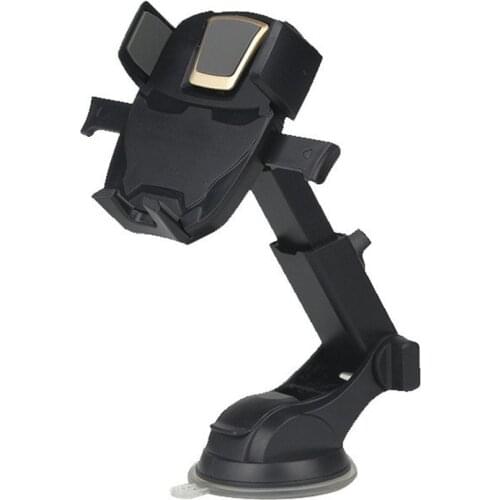 Car Phone Holder Sucker Long Rod Bracket Mobile Phone Extension Holder Stand Automatic Lock Navigation Clip Advanced Foldable