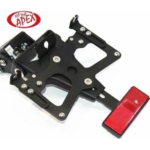 For YAMAHA R1 YZF R1 R1M R1S 2015 2016 Adjustable Fender Rear Plate Bracket License Plate Holder with Reflector Matte Black