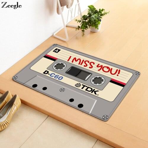 Zeegle Door Mat Anti Slip Floor Mat Flannel Soft Foot Floor Rug Bathroom Doormat Absorbent Outdoor Mat Washable Flannel Doormat