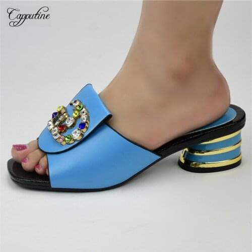 Elegant Lady Pumps African High Heel Womens Slip-on Shoes 86-9 Heel Height 5CM