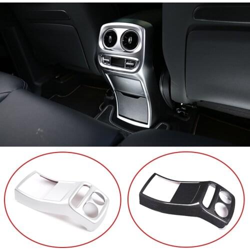 For Mercedes Benz G Class W463 2019-2020 ABS Chrome Rear Armrest Box Air Outlet Trim Cover Stickers Accessories