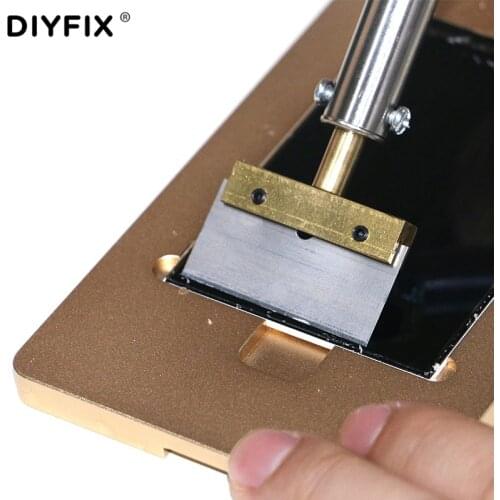 DIYFIX UV Glue Clean Tool 60W T Solder Iron Tip with Blade Remove Residue LOCA Adhesive for Cell Phone Screen +T5 Screwdriver