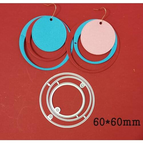 Circle Earring Dangle Metal Cutting Dies Stencils Craft Knife Blade Die Cut for DIY Scrapbooking Album Paper Cards Decorative