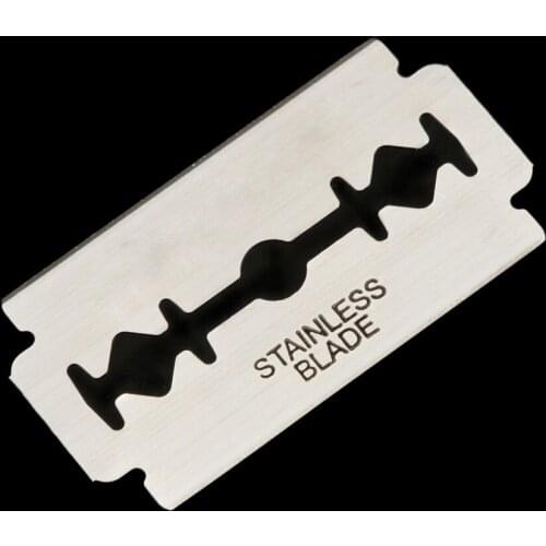 10 pcs Classic Double-sided Blade Manual Razor Blades Stainless steel Super Blue Blades Knife Safety Razor Blades