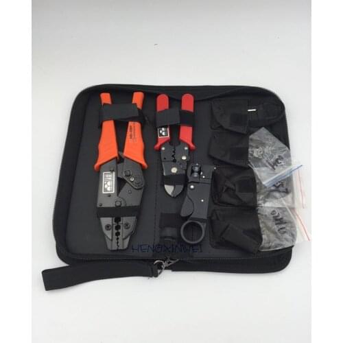 LY05H-5A2 COMBINATION TOOLS IN PLASTIC BOX CRIMPING crimping pliers wire cutters+ DIE SETS