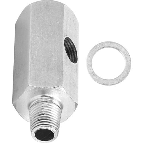 Stainless Steel 1/8" NPT Oil Pressure Sensor Tee to NPT Adapter Turbo Supply Feed Line Gauge