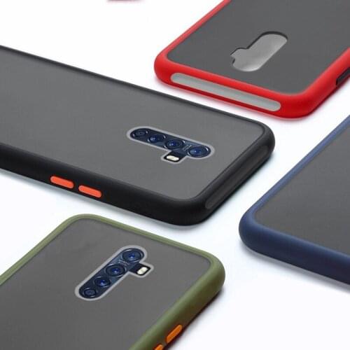 Matte Case For Oppo realme X K3 K1 R15X A9 A5 2020 F11 realme C2 A7 A5S A3S F9 R11 R17 R15 Silicone Contrast Color Button Case