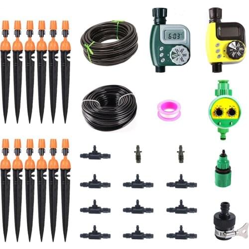 DIY Automatic Micro Drip Irrigation kit/set 8/11mm/10M & 4/7mm/20M Watering Hose Kits With Adjustable Dripper System