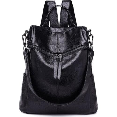 New Women Bag Korean Version Backpack Women The Wild Fashion Travel Backpack Leisure Travel Leather Backpacks
