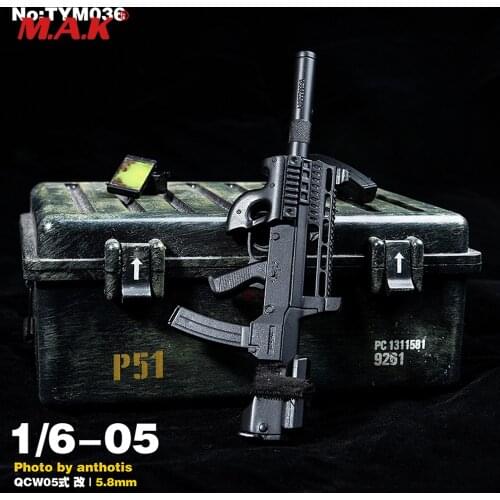 New Arrival tym036 1:6 Scale Weapon Accessories Mini Submachine gun 05 Micro-red Magic Version for 12'' Action Figure