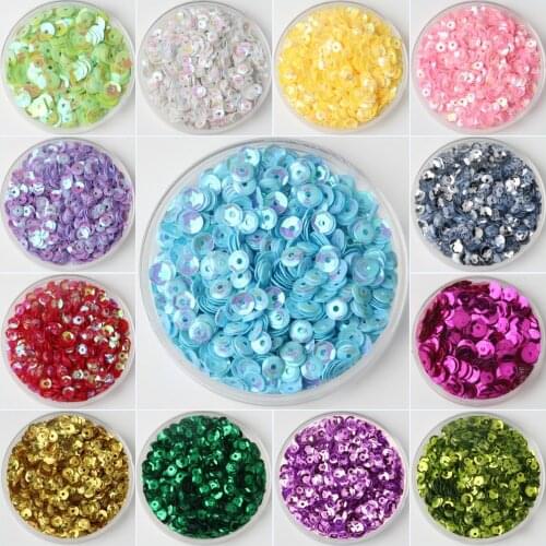 4mm 5mm 6mm Paillettes Round Cup Loose Sequins Sewing Sequin for Wedding Decoration Craft Garment Drawing Material Accessories