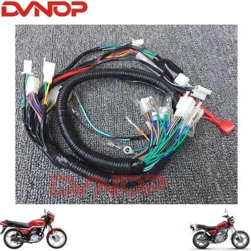 Motorcycle Whole Complete Harness Electrical Wiring Cable Sets For Suzuki GS125 GS 125 Spare Parts