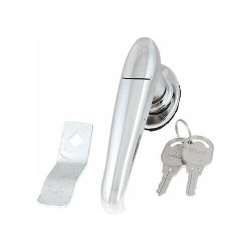 Rotary Handle Recessed Metal Security Lock 4.6" w 2 Keys for File Cabinet Door