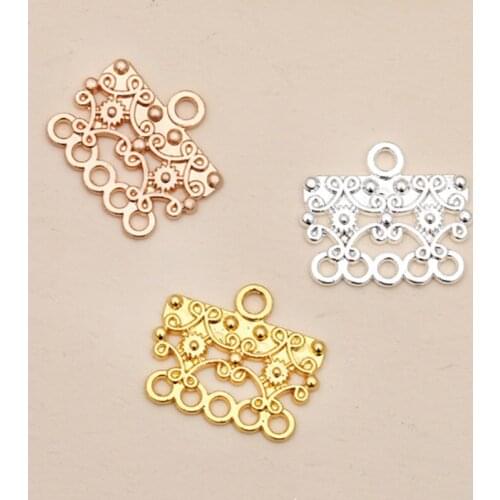 20pcs/lot 19x17mm jewelry connector Handicrafts Hair Accessories Porous Connector For DIY Necklace Making Jewelry Finding