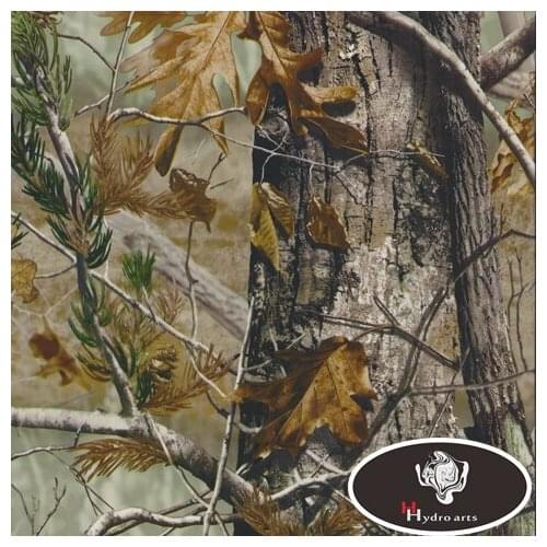 0.5M Wide Leaves Camo Design water transfer printing film Hydrographic film aqua print film for motor decoration HF8086-1