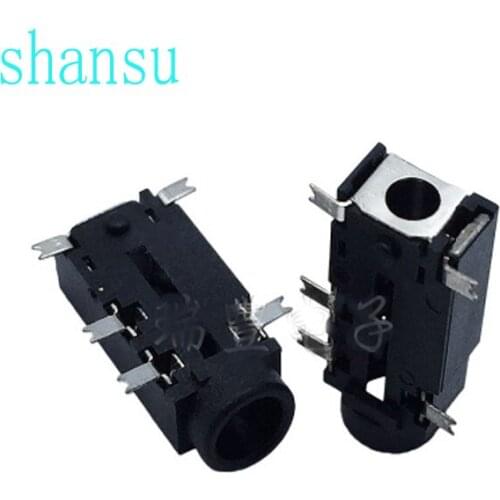 10pcs The power socket PJ-381 Audio socket 3.5MM 5 PIN SMD PJ381 Headphone socket