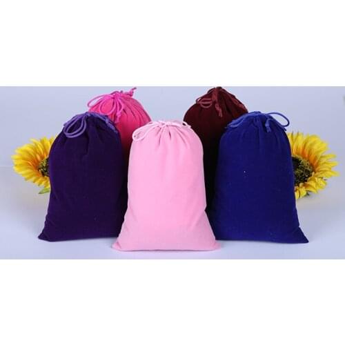 10Pcs Jewelry Packing Velvet Bag Jewelry Bags Drawstring Gift Bags & Pouches Valentines Day/Wedding Gfit Bag