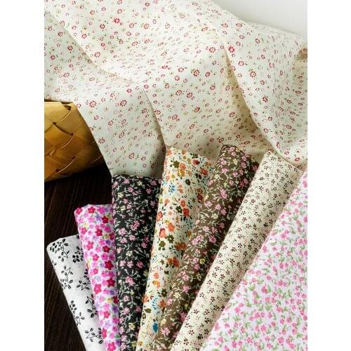 Floral Fabric Cotton 100% By The Meter for Kids Dress Skirt Clothes Sewing Diy Flower Daisy Printed Textile Children Summer Per