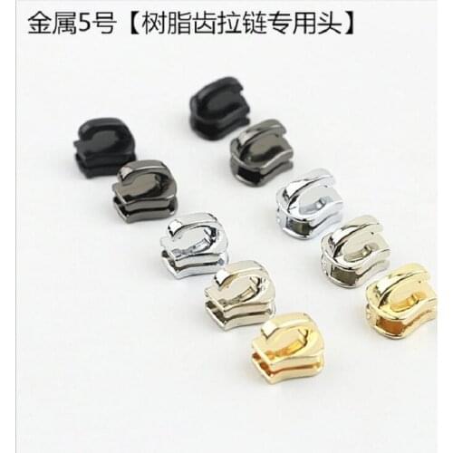 100 pcs/lot Luggage Handbag Hardware Accessories Metal Zipper Puller No. 5 Resin Teeth Plastic Teeth Zipper Puller