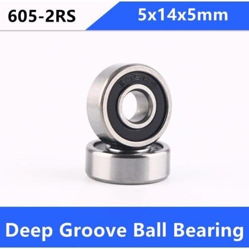 20/50/100pcs 605-2RS 605RS 605 2RS miniature rubber sealed deep groove ball bearing 5x14x5 mm