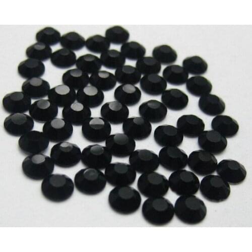 288 Black FlatBack Crystal Rhinestone 4mm Flat Back Gem SS16 + Storage Box