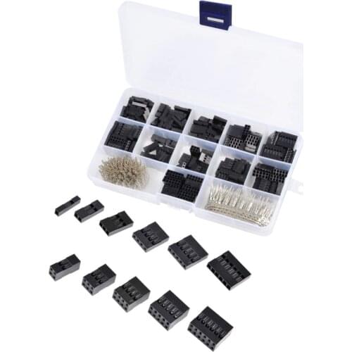 620PCS DuPont jumper head connector shell with 2.54MM male/female reed butt plate box set