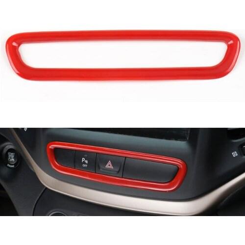 ABS Car Interior Decor Emergency Light Switch Cover Frame Trim Decoration Fits for Jeep Cherokee 2014-2016 Car Styling Covers