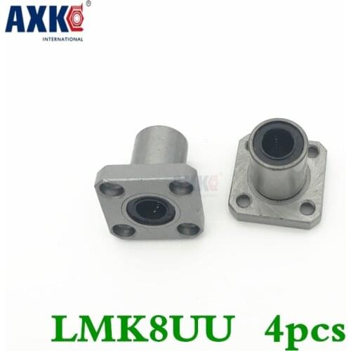 Axk Free Shipping 4pcs Lmk8uu 8mm Flange Bearing Cnc Flange Linear Bearings Flange Linear Bush