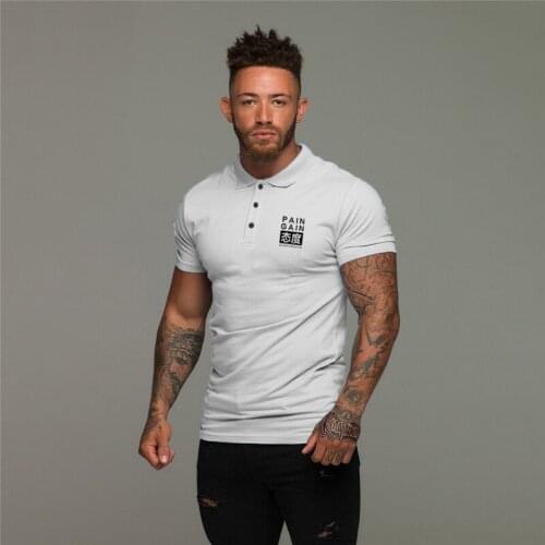 Brand Cotton Trend Sport Polo Shirts Mens Short Sleeve Polo Shirts Casual Fitness Fashion Polo Shirt New Clothing Bodybuilding
