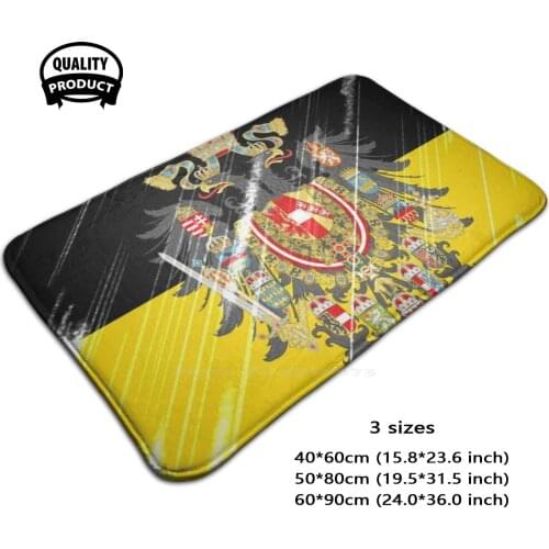 Scratched Austrian Empire Flag 3D Soft Non-Slip Mat Rug Carpet Foot Pad Austria Germany German Austria Hungary Hungary Vintage